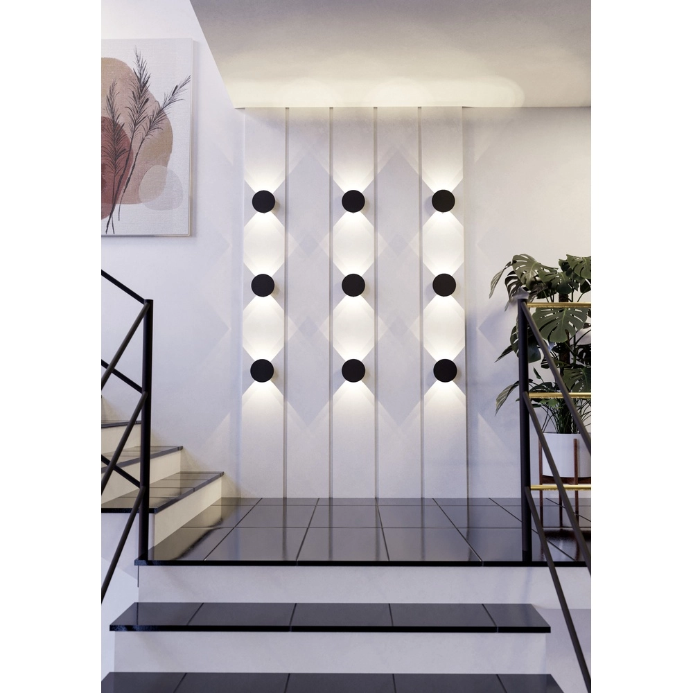 Strakke wandlamp Talamello Ø 15cm - zwart - led Eglo 9008606316472