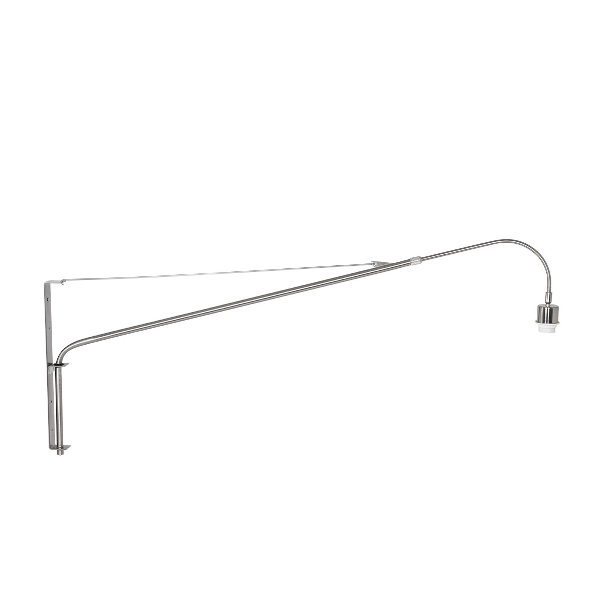 Wandlamp Elegant Classy 50cm RVS met taupe velourse kap Steinhauer 8712746146011