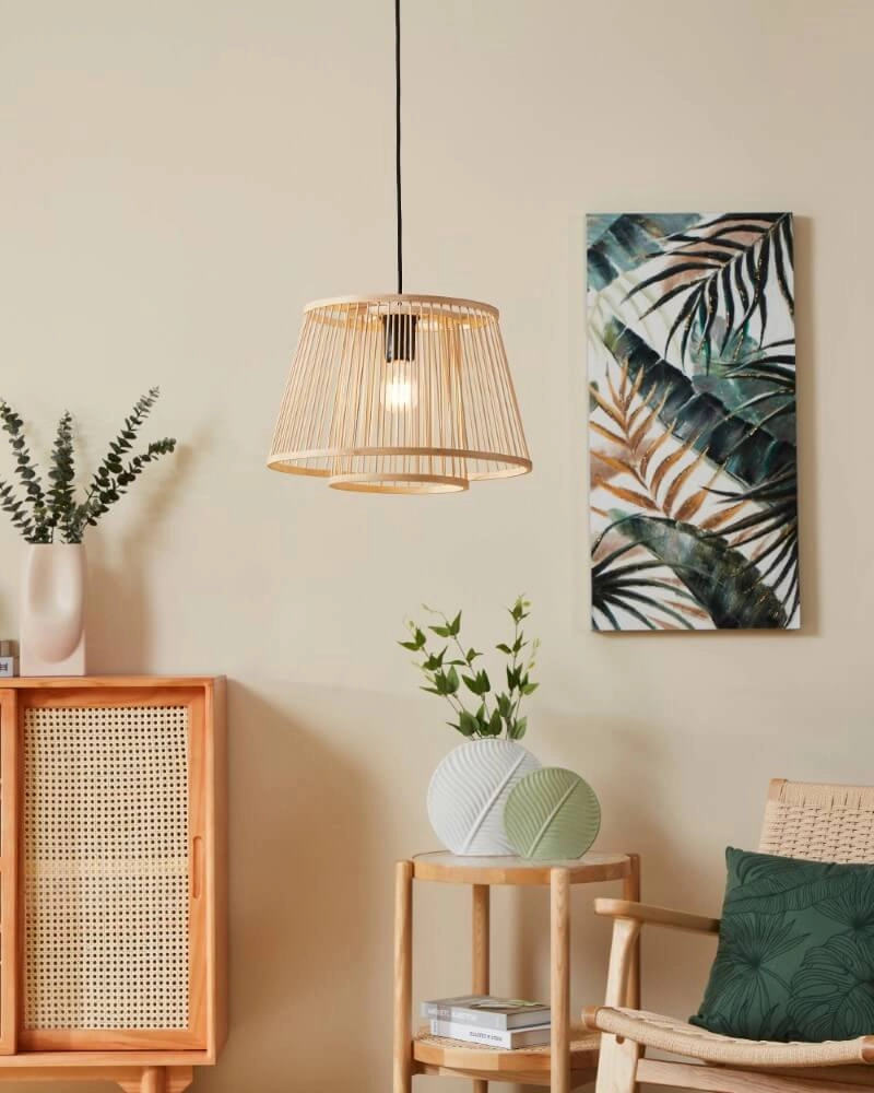 Houten hanglamp Hykeham Ø 38cm Eglo 9002759438524