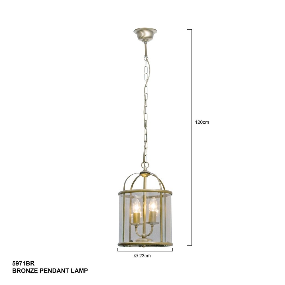 Hanglamp Pimpernel 23cm oud messing Steinhauer 8712746051940