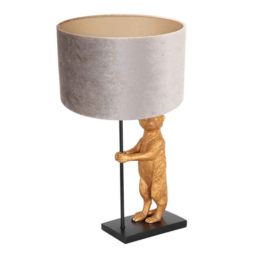 Schemerlamp Animaux met grijs velvet Schemerlamp Animaux met grijs velvet