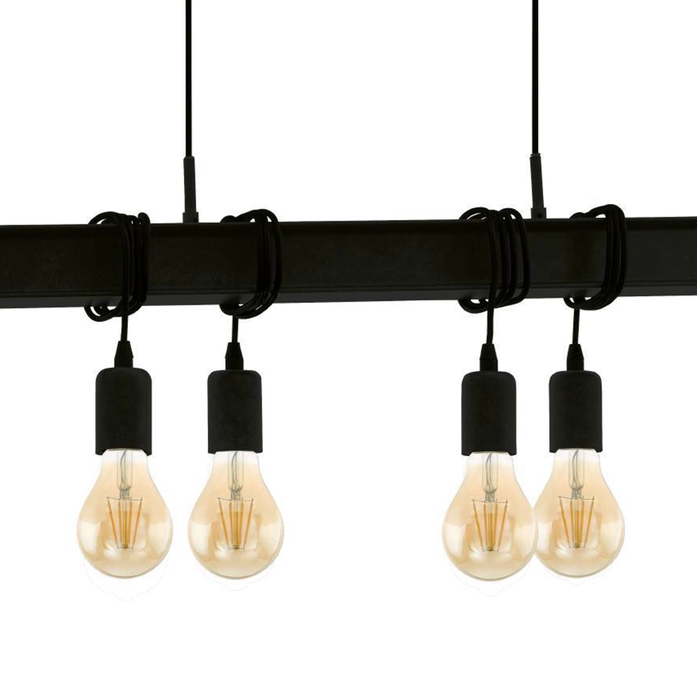 6-lichts hanglamp Townshend 6 zwart Eglo 9002759437121