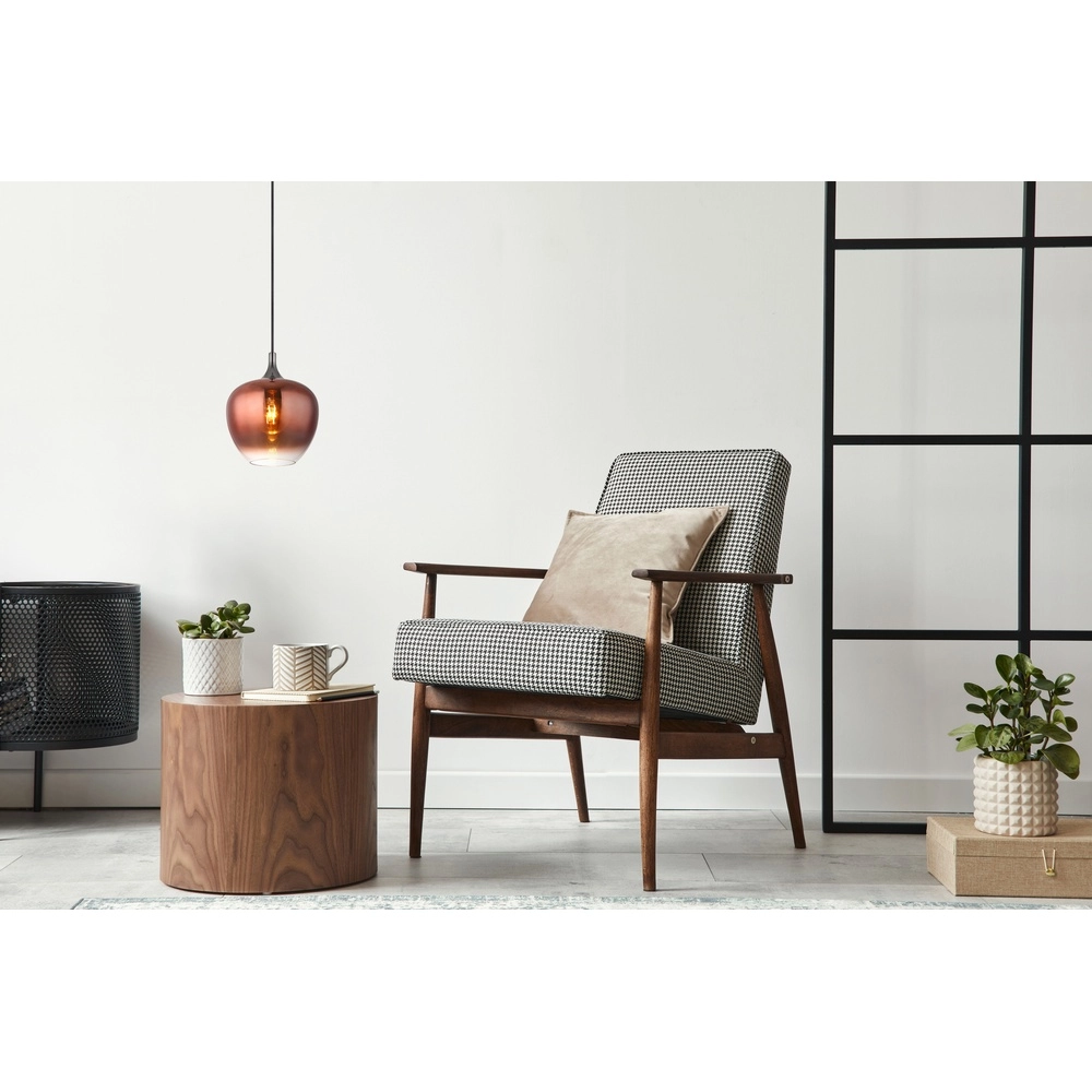 Design hanglamp Maxy zwart met rood glas Globo 9007371450978