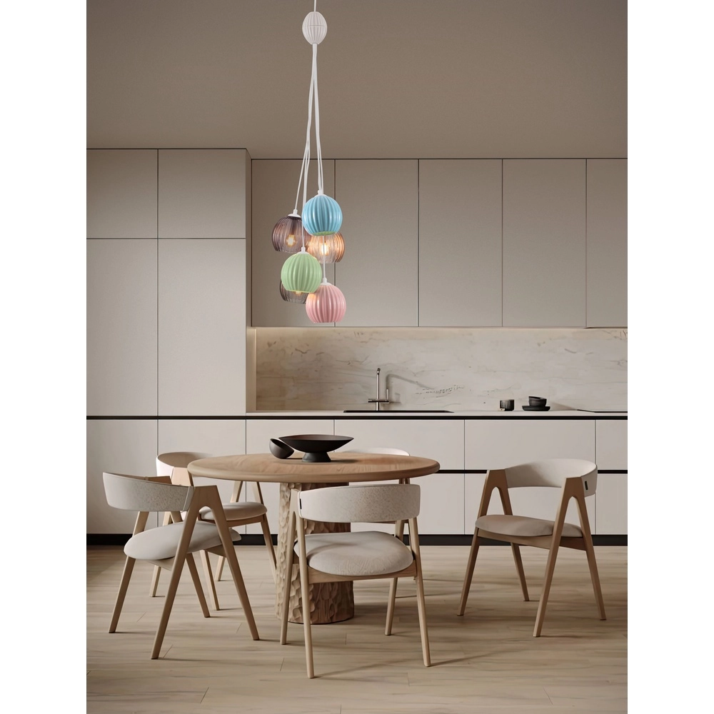 Colored pendant lamp Meline 6-light Lyora 5212017473998