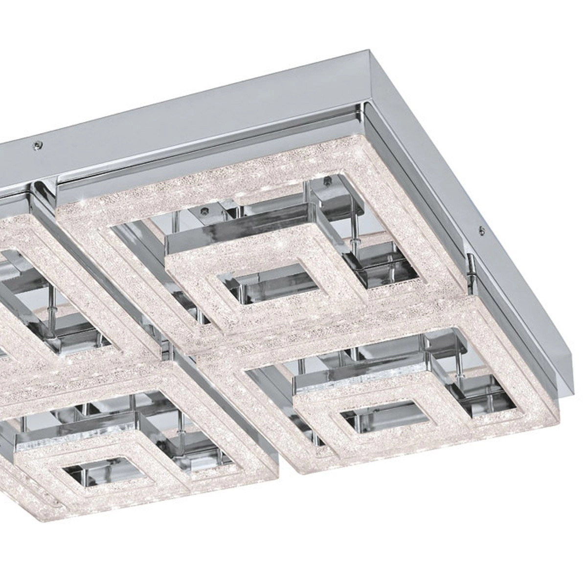 Led plafondlamp Fradelo 48w - 3000K - 52cm chroom met kristal Eglo 9002759956615