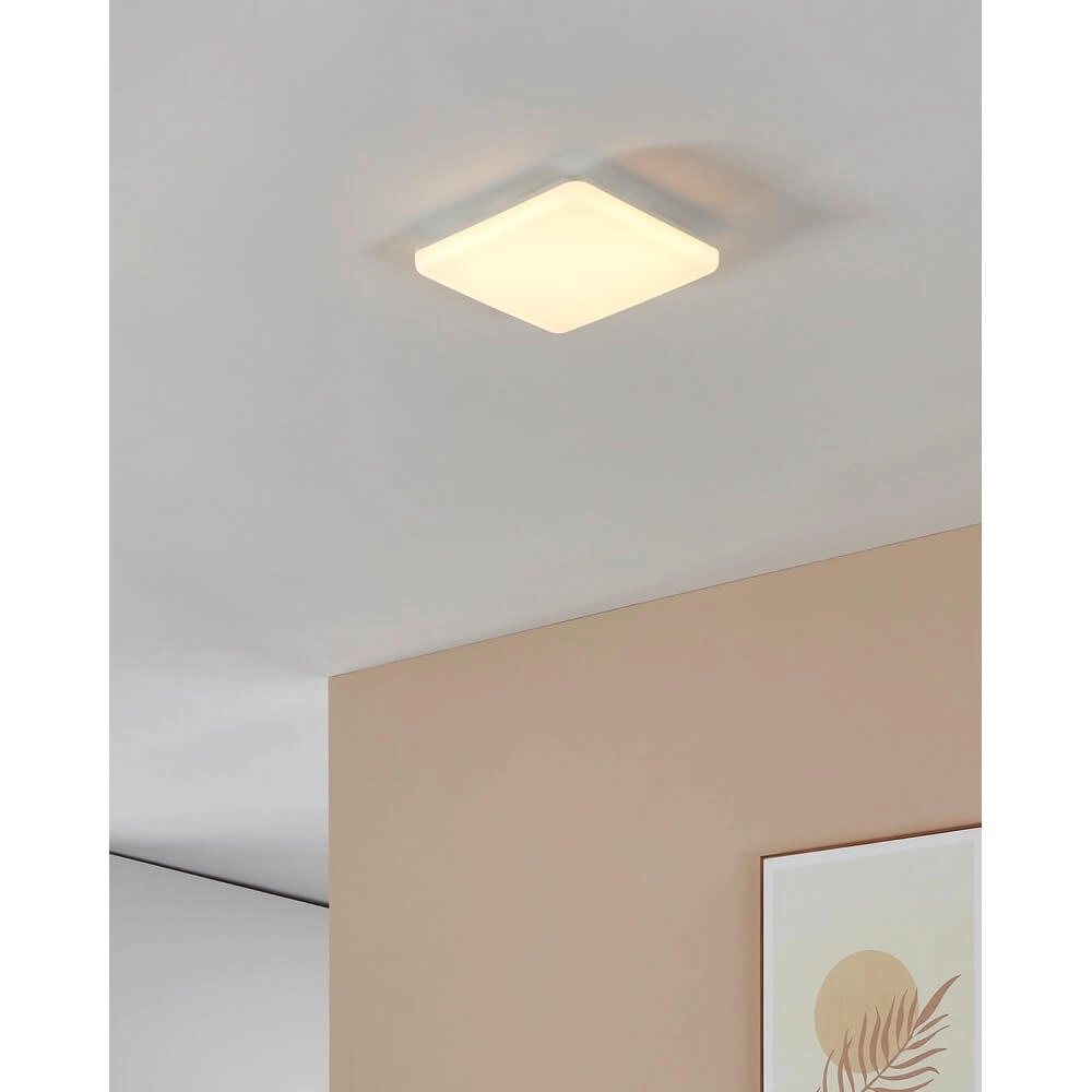 Vierkante plafondlamp Castagneto 26 x 26cm wit Eglo 9008606313228