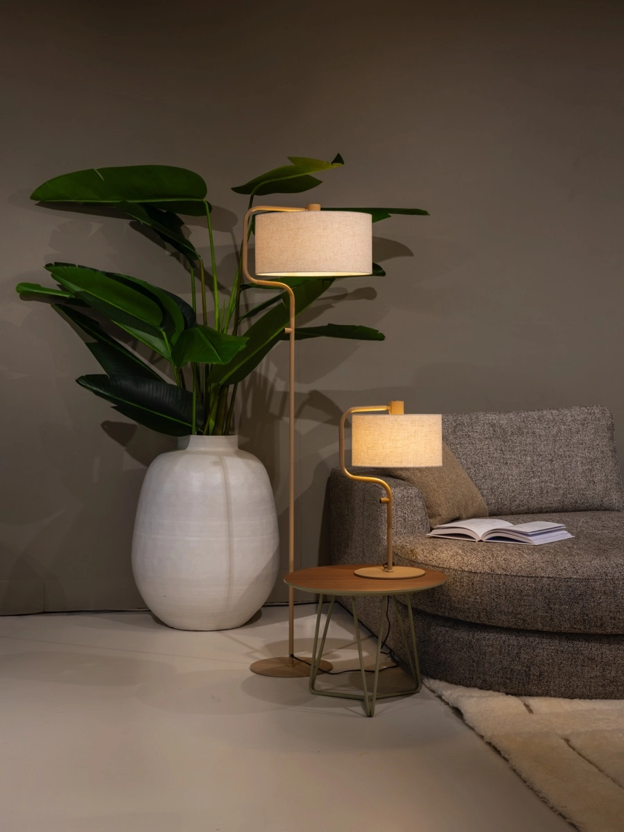 Staande schemerlamp Jacqueline 1x E27 - zand ETH 8720195310808