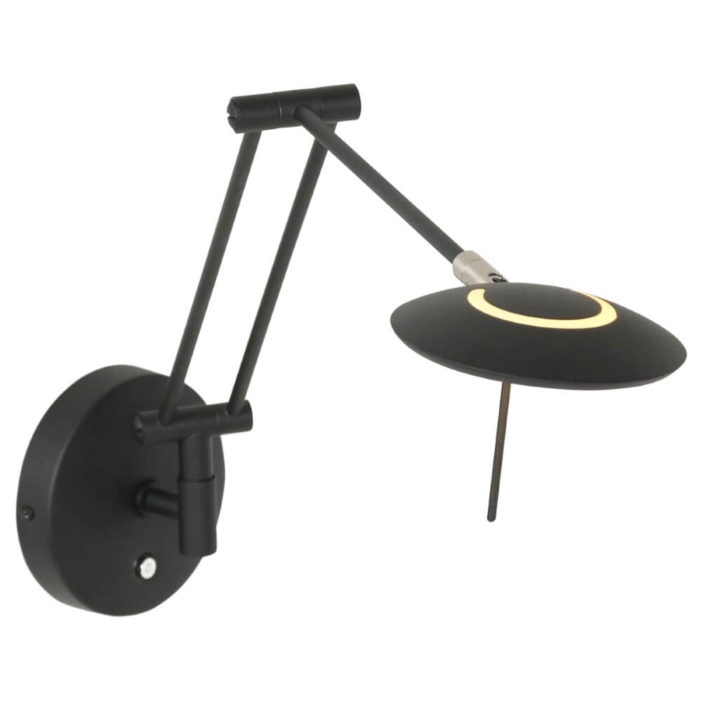 Zwarte leeslamp Zodiac LED voor aan de wand Steinhauer 8712746127331