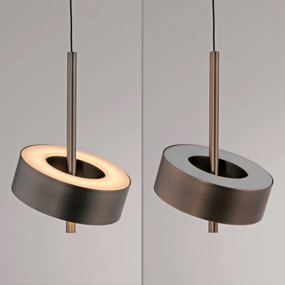 Hanglamp Q-Rotate bruin modern Paul Neuhaus 4012248383131