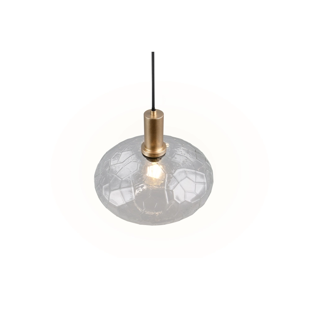 Hanglamp Emelie goud met smoke glas Trio 4017807702538