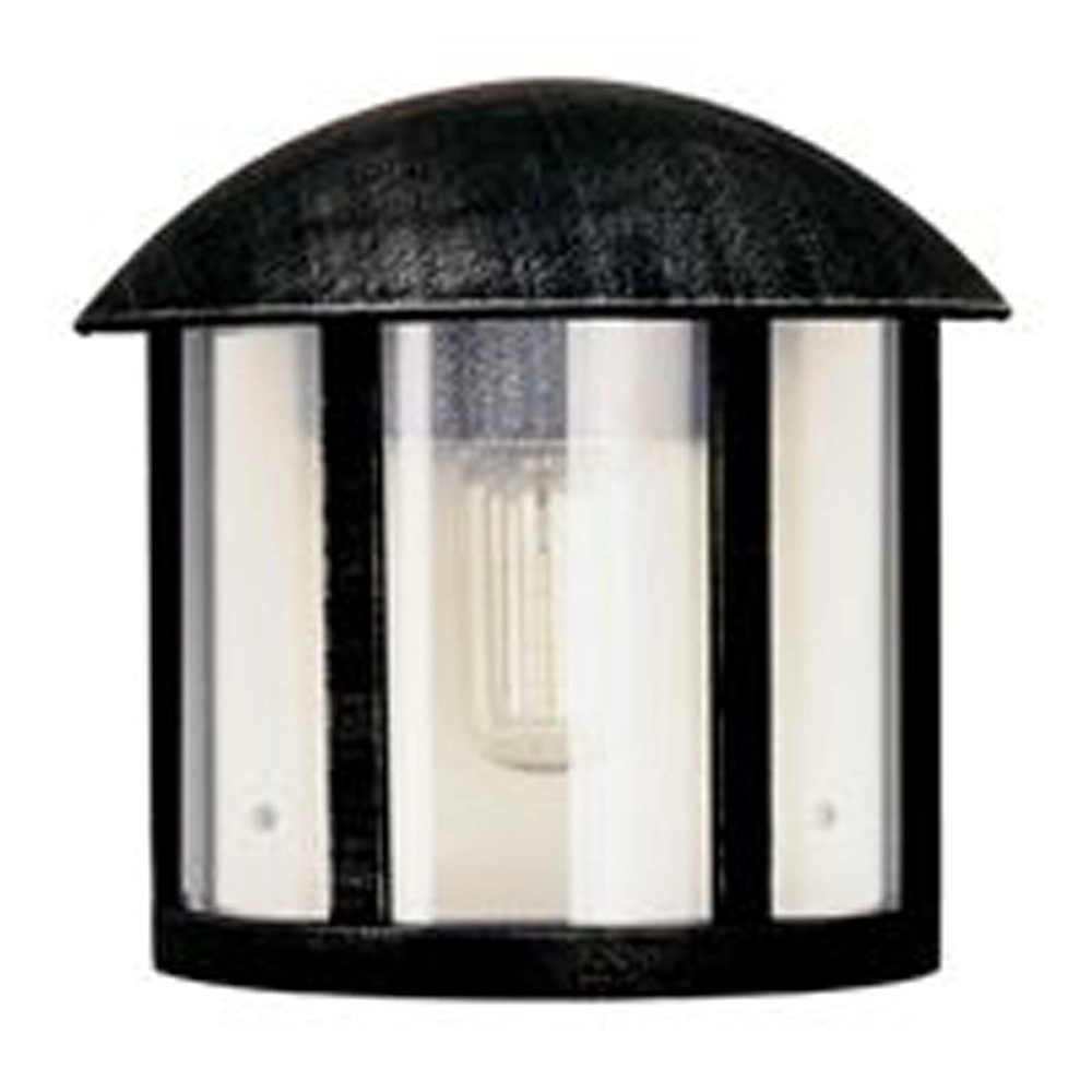 Platte wandlamp buiten Holli zwart - zilver