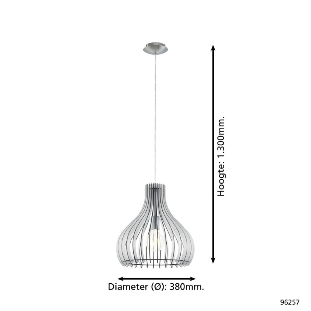 Hanglamp Tindori 38cm wit hout Eglo 9002759962579