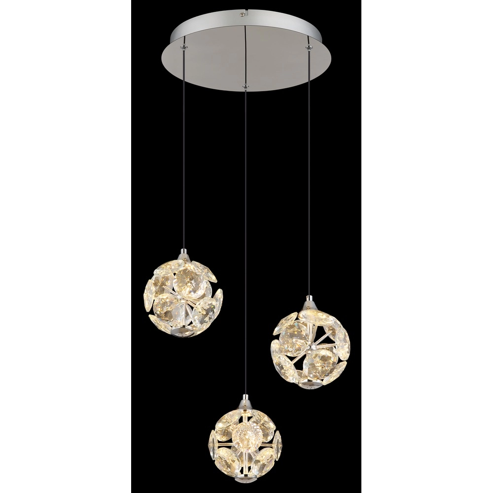 3-lichts hanglamp Virina chroom Globo 9007371478255