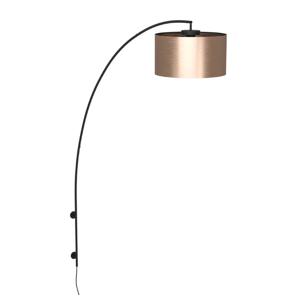 Design wandlamp Saganto 1 boog koper Design wandlamp Saganto 1 boog koper
