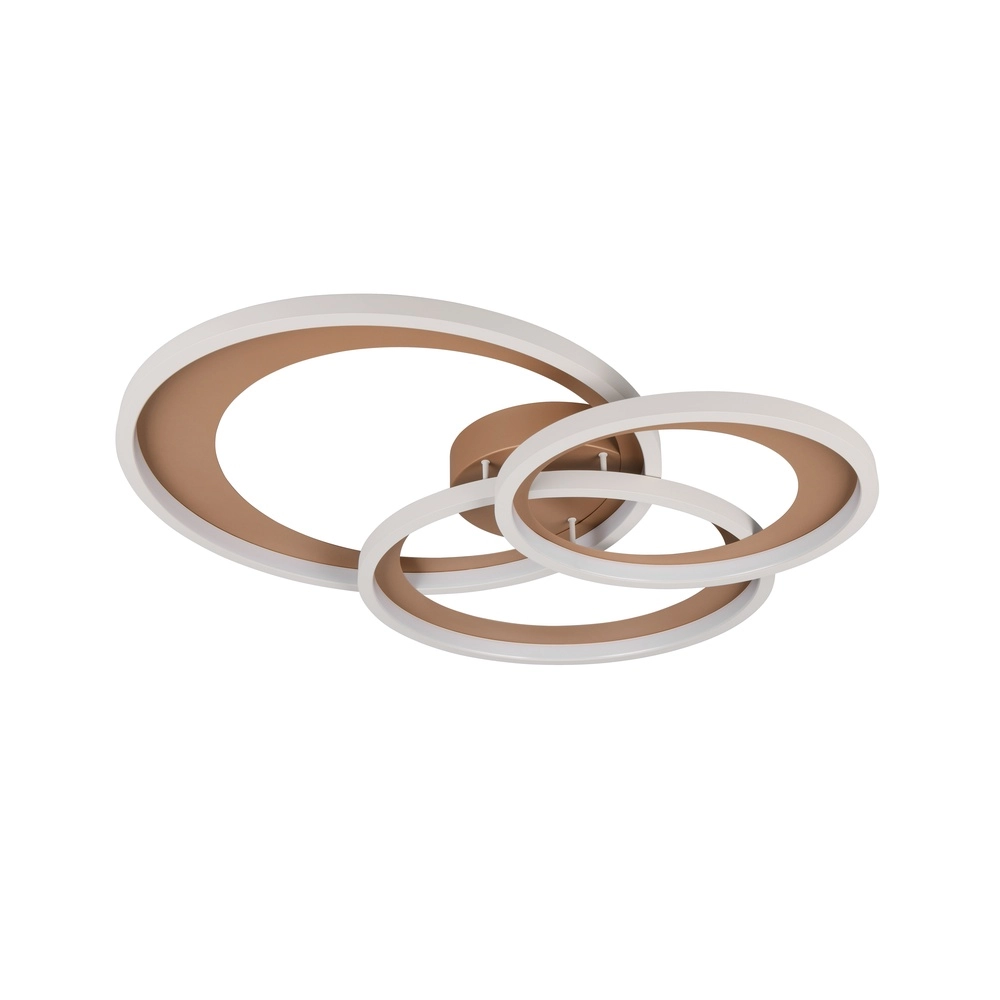 Moderne plafondlamp Granada mokka bruin Trio 4017807653571