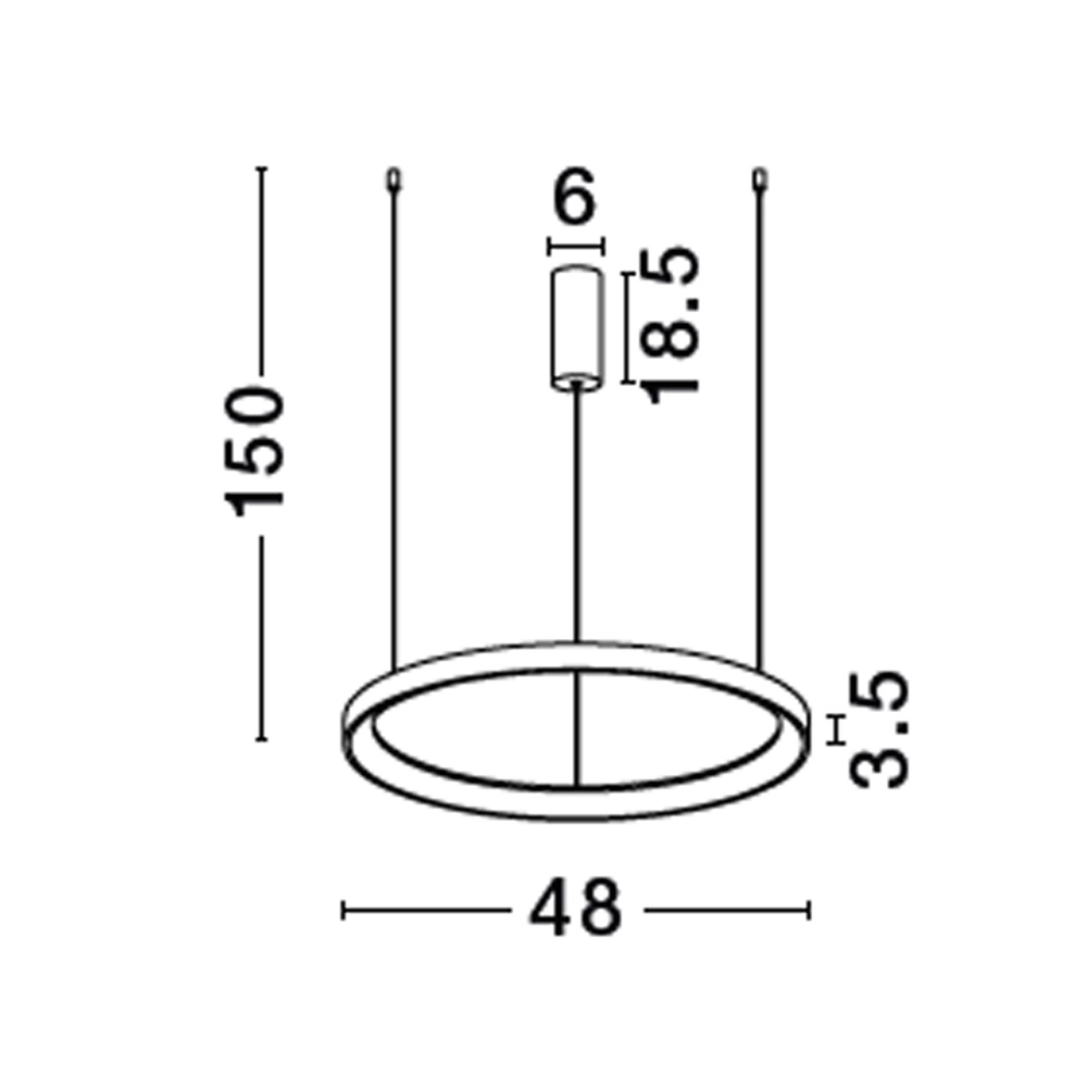 Design hanglamp Pertino zwart Ø 48cm 2700K Lyora 5212017446039