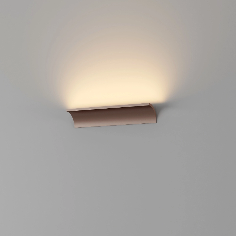 Indirecte wandlamp Malibu Up - brons geborsteld