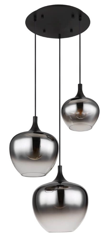Hanglamp 3-lichts Maxy zwart Globo 9007371444397