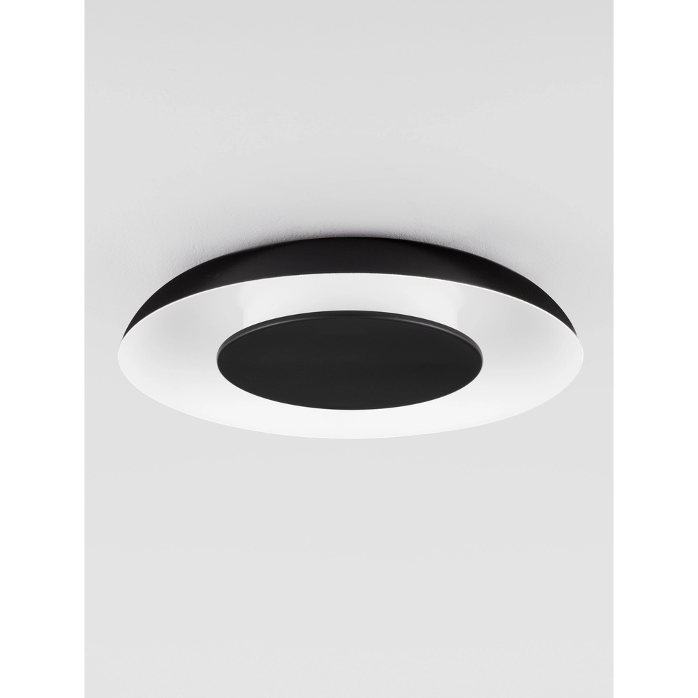 Design plafondlamp Epos Ø 40cm zwart met wit Lyora 5212017463173