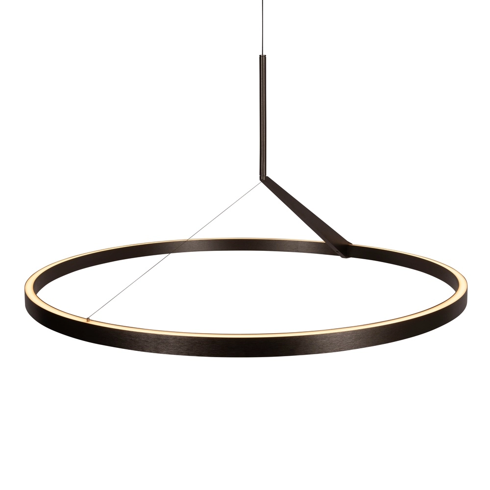Strakke led hanglamp Applause geborsteld metaal - Ø 80cm Premium by Lucide 5411212221841