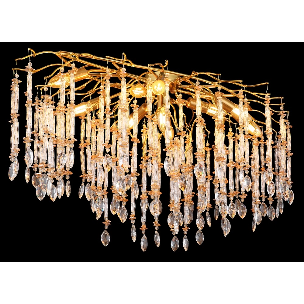 Plafondlamp Gloria 100cm goud Globo 9007371575985