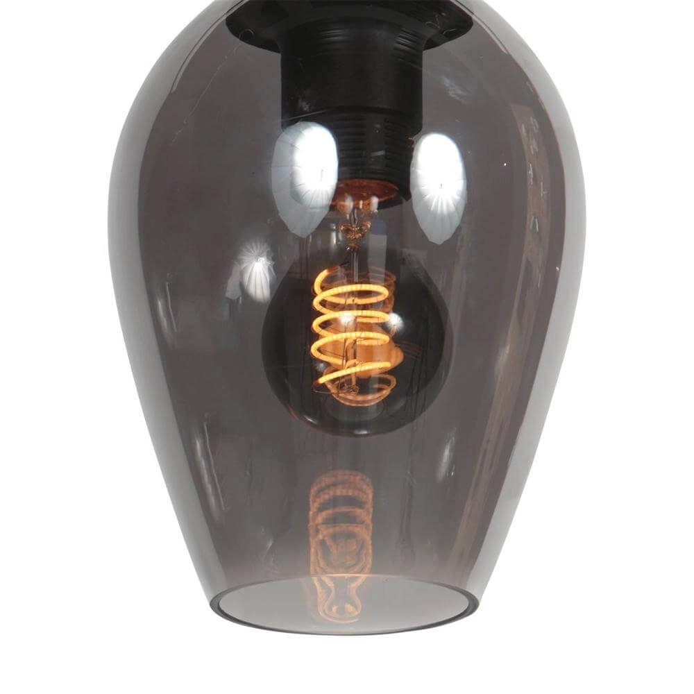 Hanglamp HaloSwap met 1 smoke glas Ø 15cm Steinhauer 8712746179712