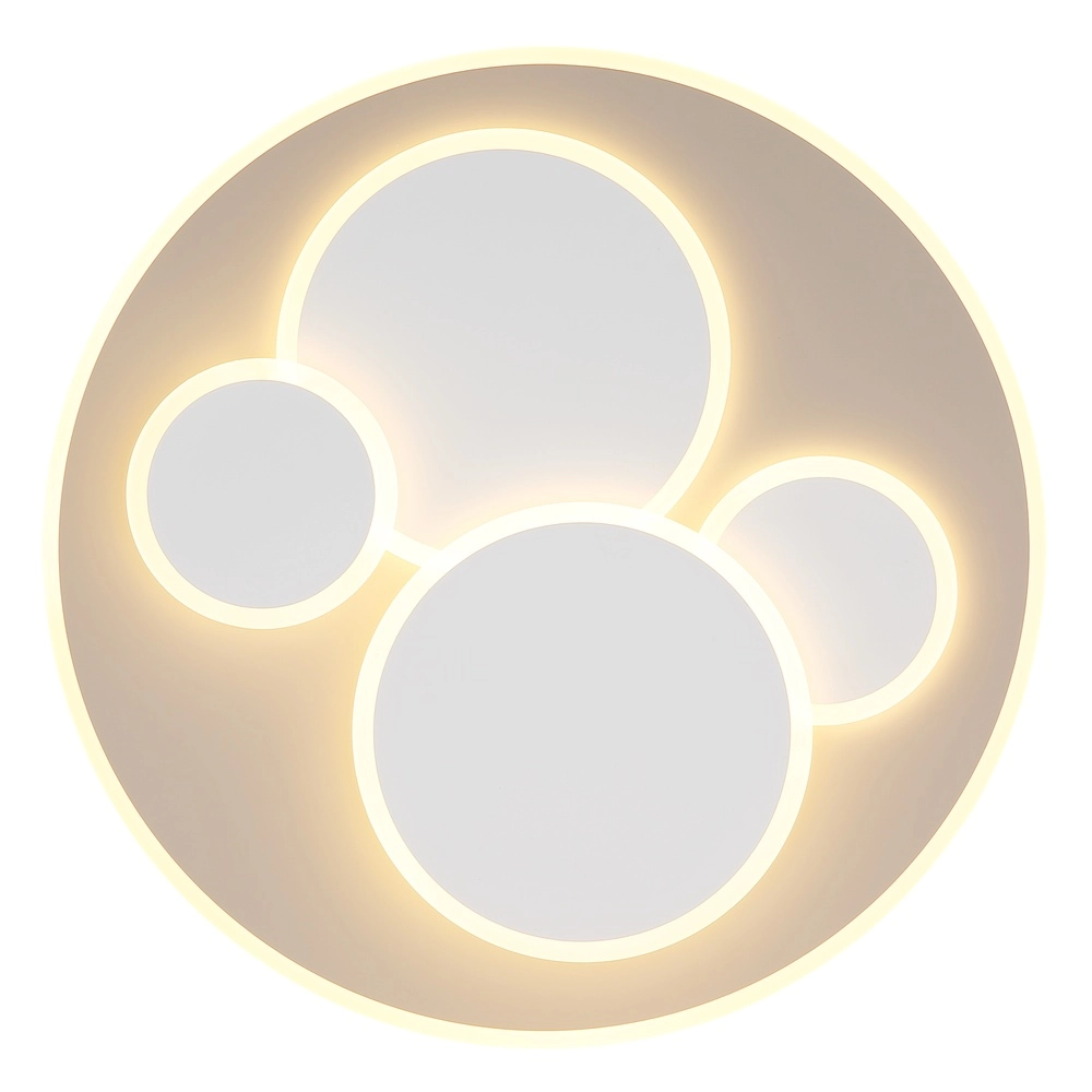 Moderne plafondlamp Monty rond zand bruin Globo 9007371589005