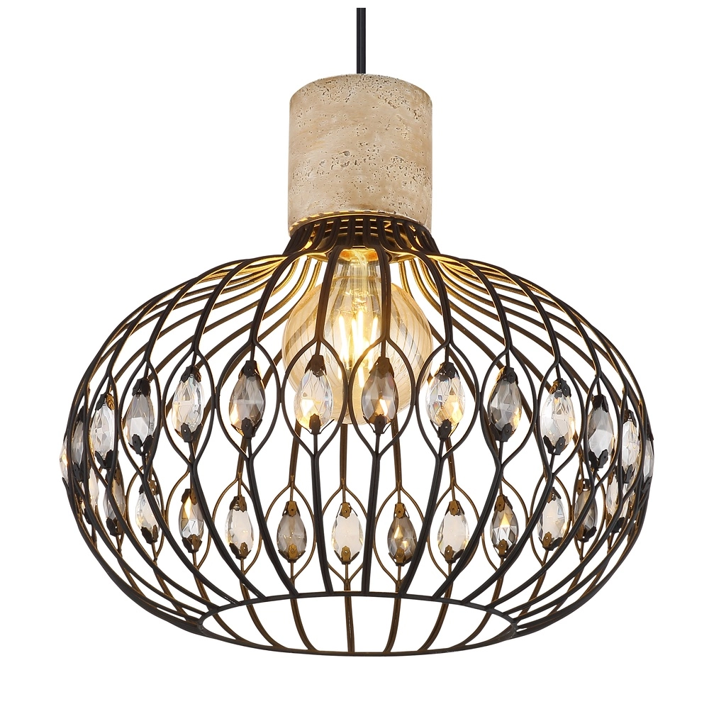 Hanglamp Dorthy landelijk zwart Globo 9007371578061