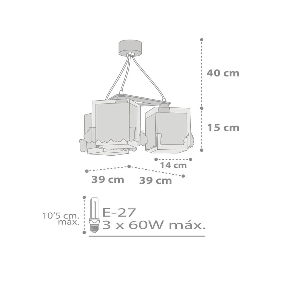 Hanglamp The Night Train 3-lichts Dalber 8420406635347