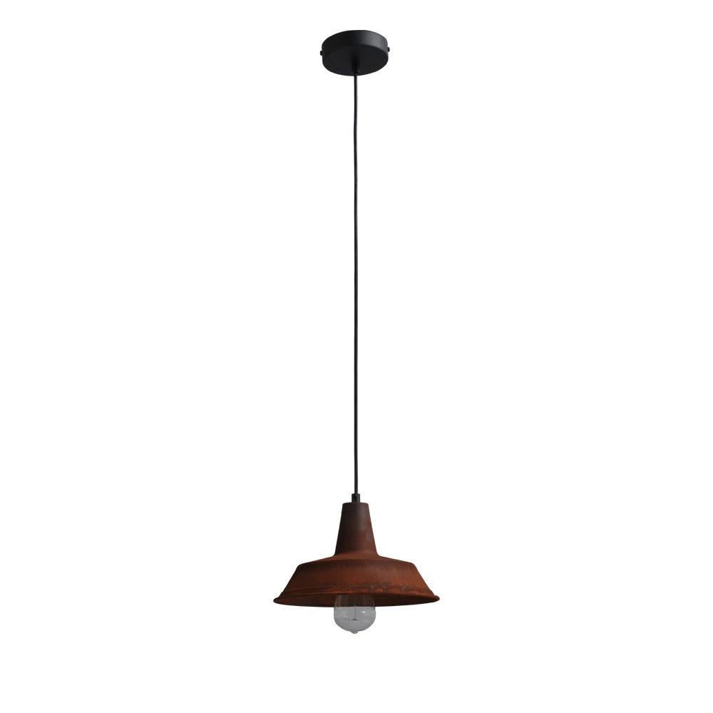 Stoere roestige hanglamp Industria 25 roestbruin Masterlight 8718121237596