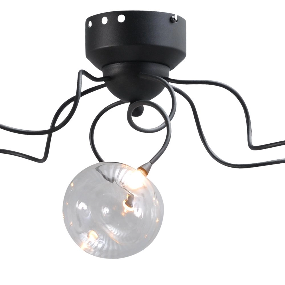 Plafondlamp Gio 5-lichts zwart Masterlight 8718121182131