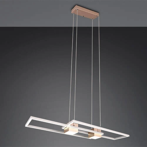 Led hanglamp kantoor Albany roodkoper Trio 4017807610352