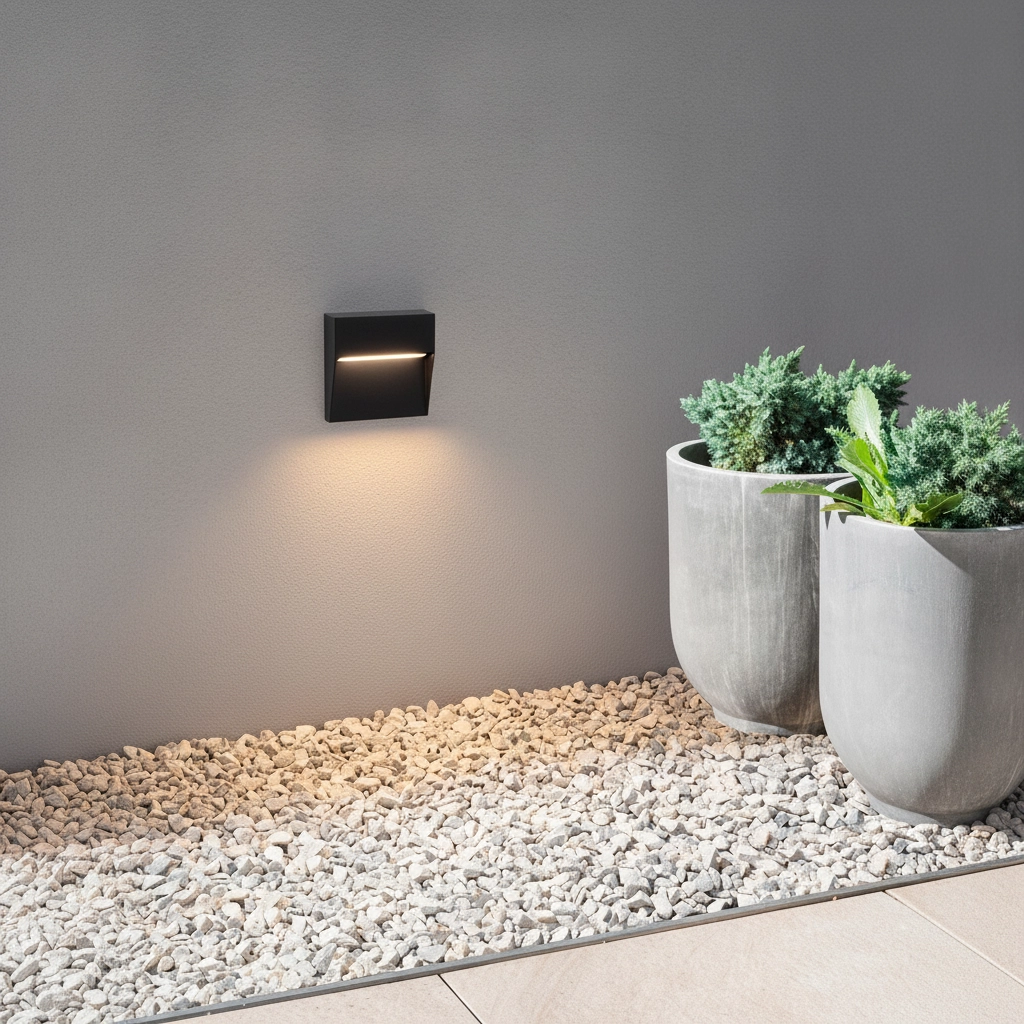 Vierkante wandlamp Nectar design antraciet