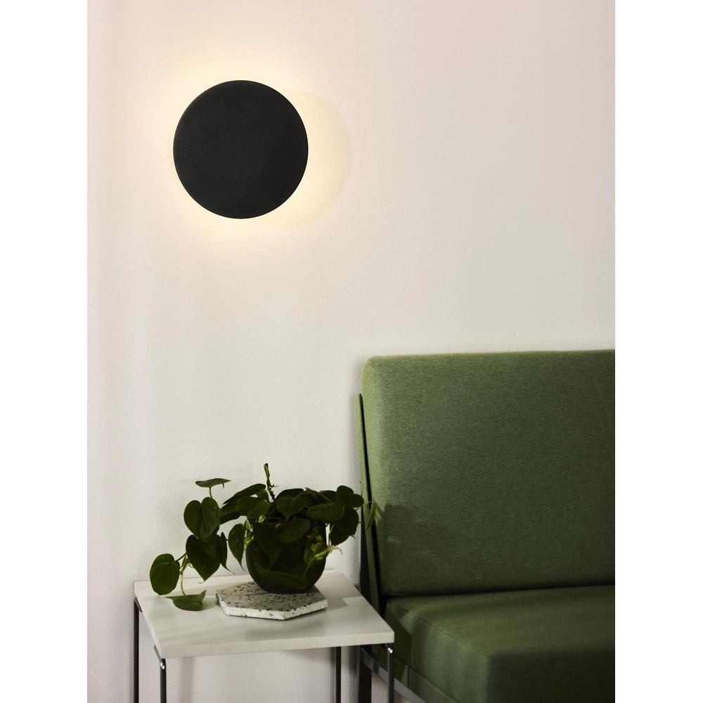 Design wandlamp Eklyps Led Ø 25cm zwart Lucide 5411212460691
