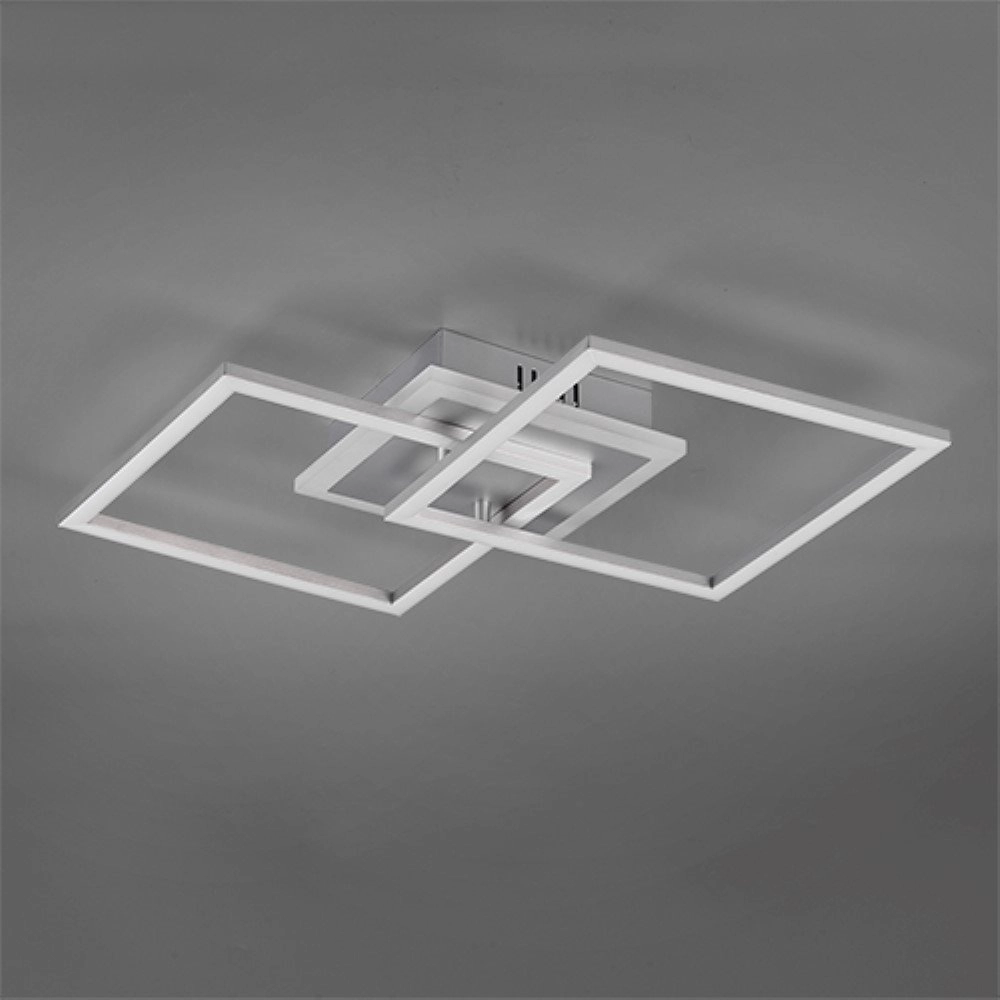 Vierkante plafonnière Venida 57cm grijs Trio 4017807451092