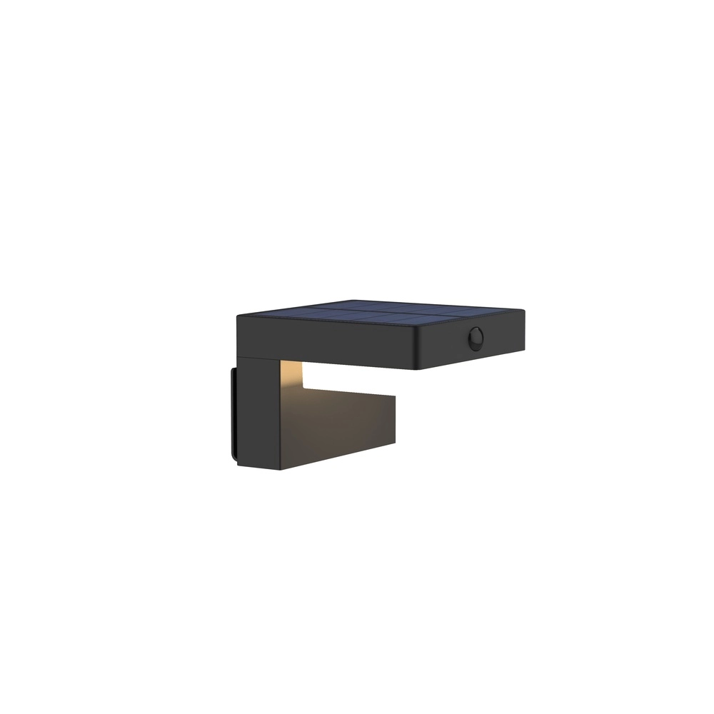 Hybride wandlamp Dawson zwart