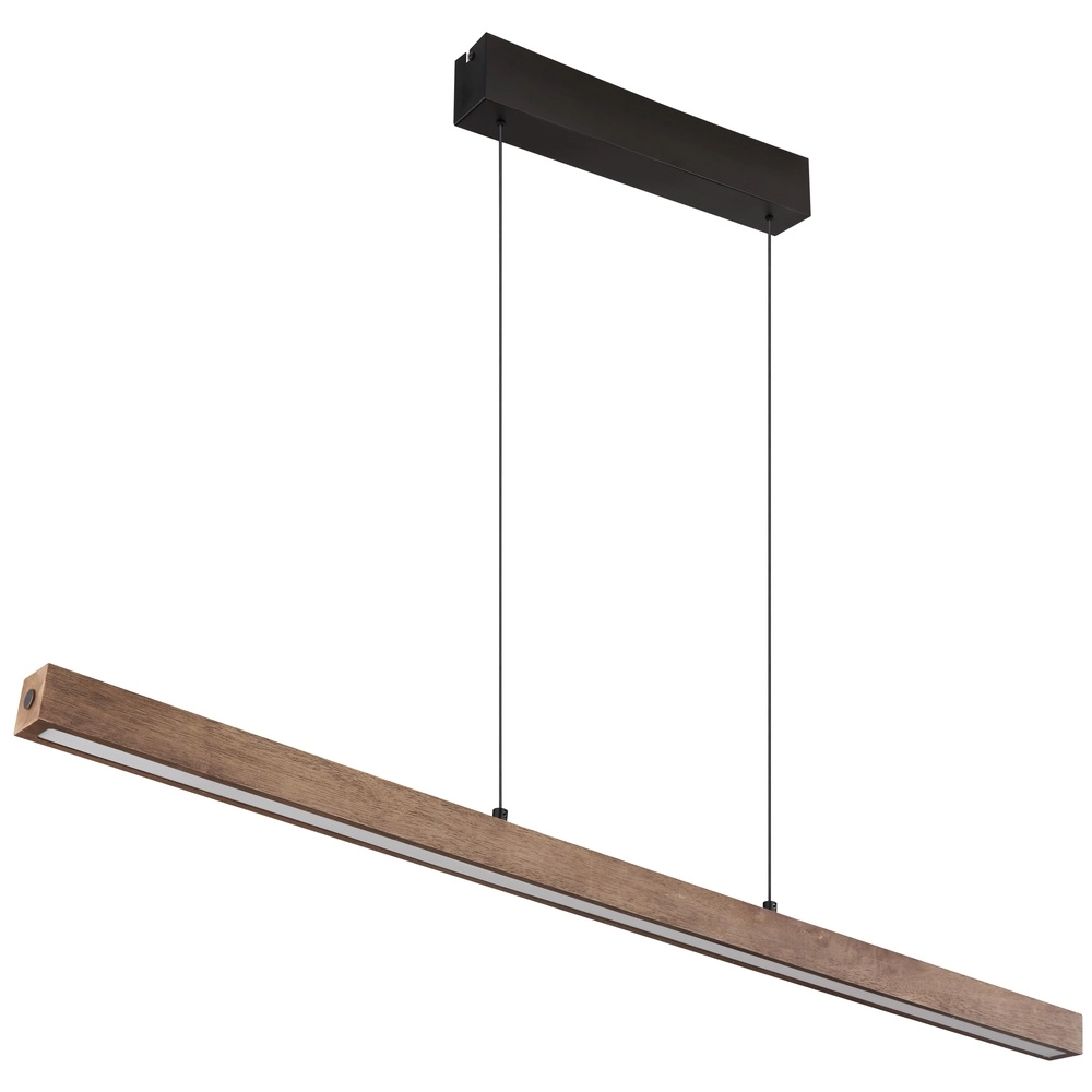 Strakke hanglamp Olivus hout 115cm Globo 9007371455683