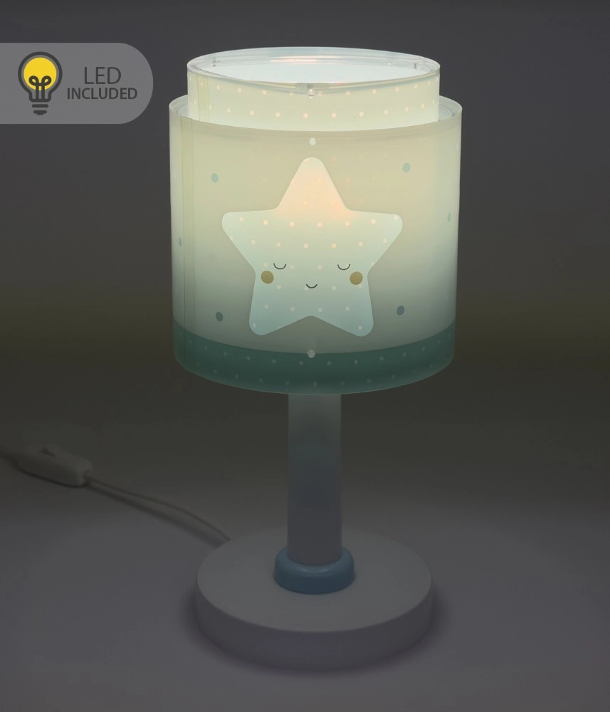 Tafellampje Baby Dreams blauw glow in the dark Dalber 8420406002613