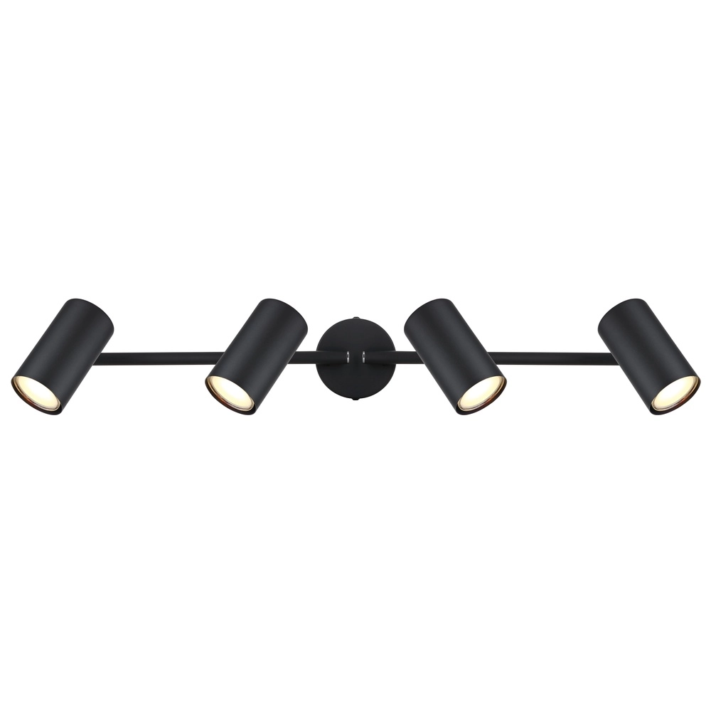 4-lichts plafondlamp Allvi zwart Globo 9007371451760