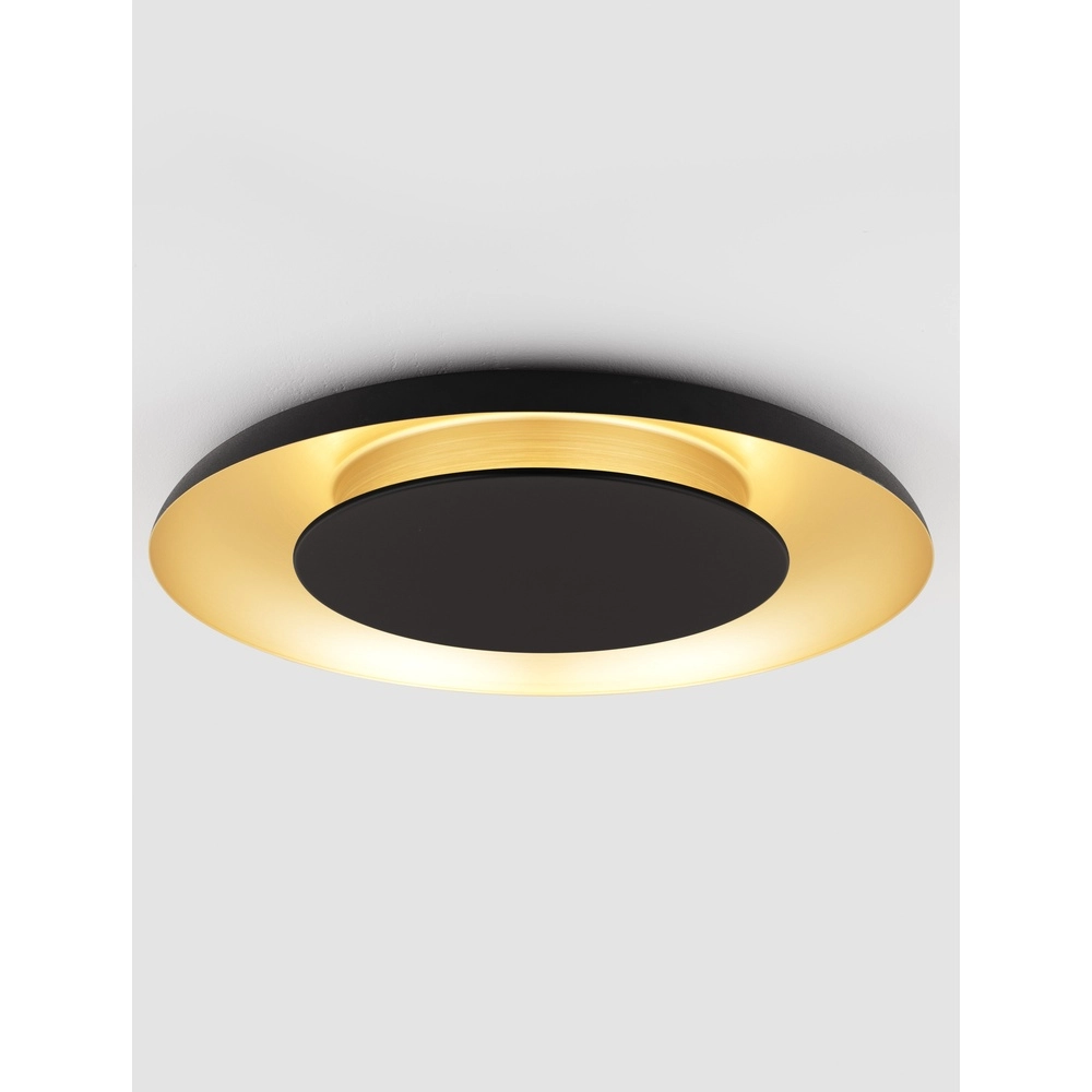 Design plafondlamp Epos Ø 60cm zwart met goud