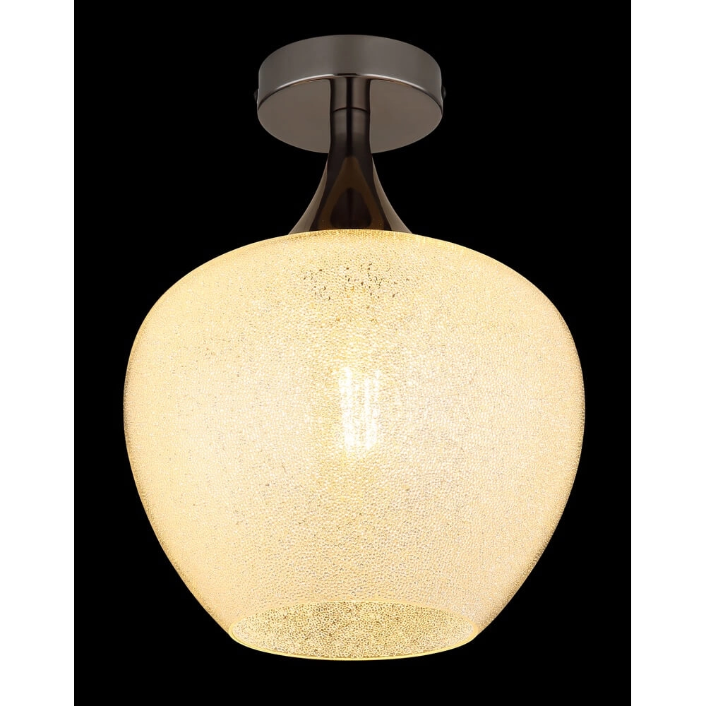 Antraciet plafondlamp Maxy met wit glas enkel Ø 24cm Globo 9007371459179