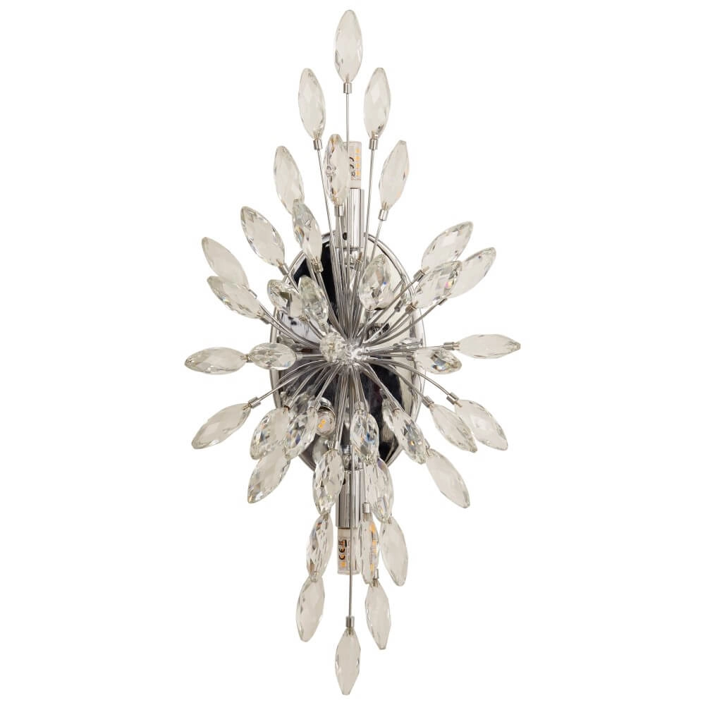 Klassieke wandlamp Peacock chroom Searchlight 5053423243313