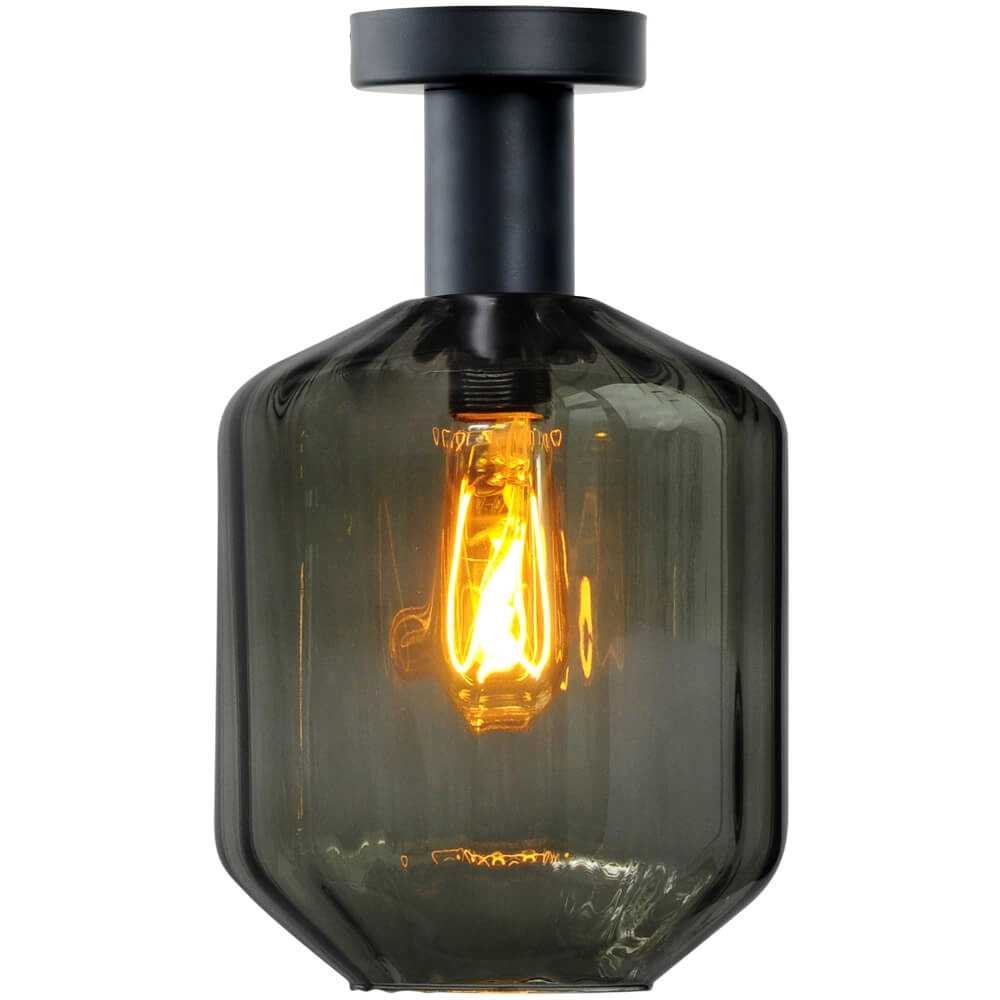 Plafondlamp - Ø 19cm - Porto met Jagger green glas