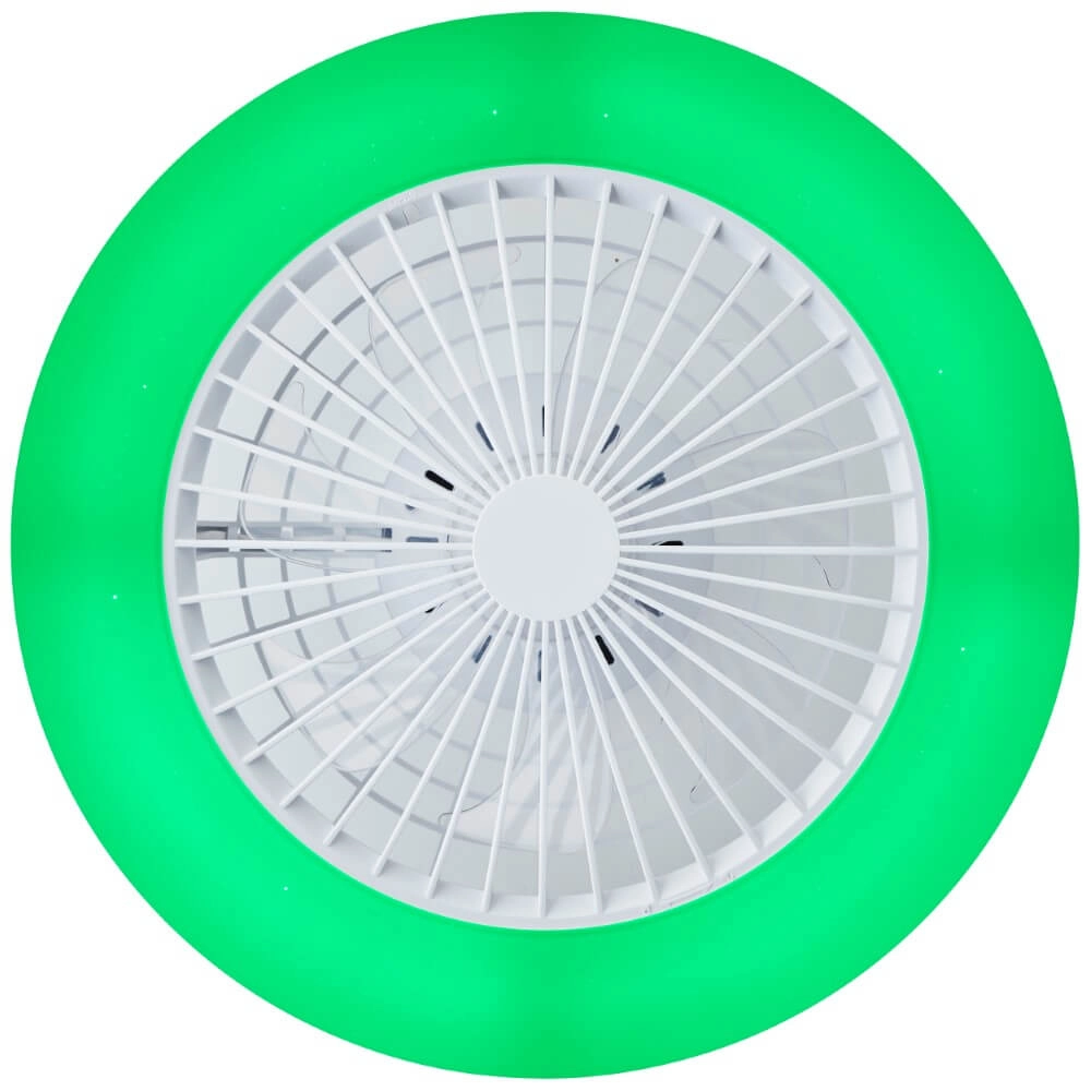Witte ventilator Salerno met RGB functie Brilliant 4004353433238