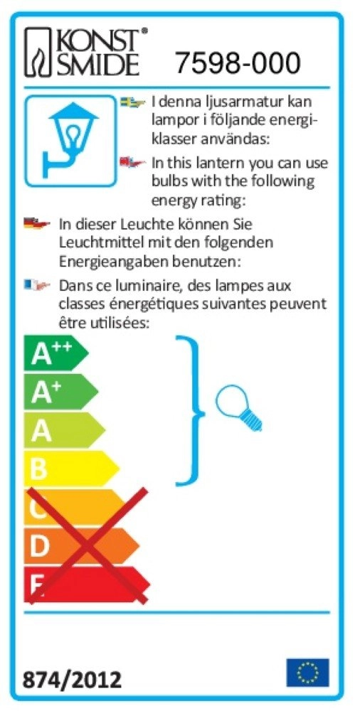 Richtbare wandspot Modena RVS KonstSmide 7318307598001