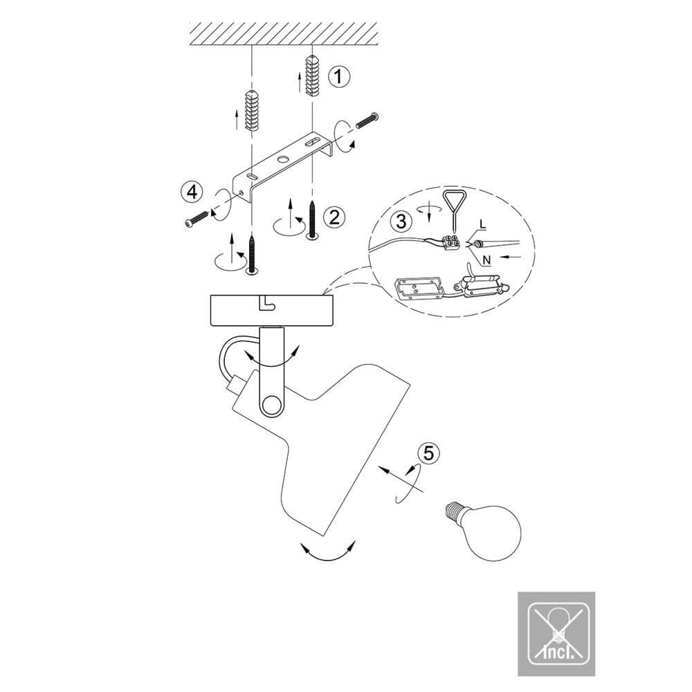 Wandlamp Prato zwart met goud Steinhauer 8712746176377