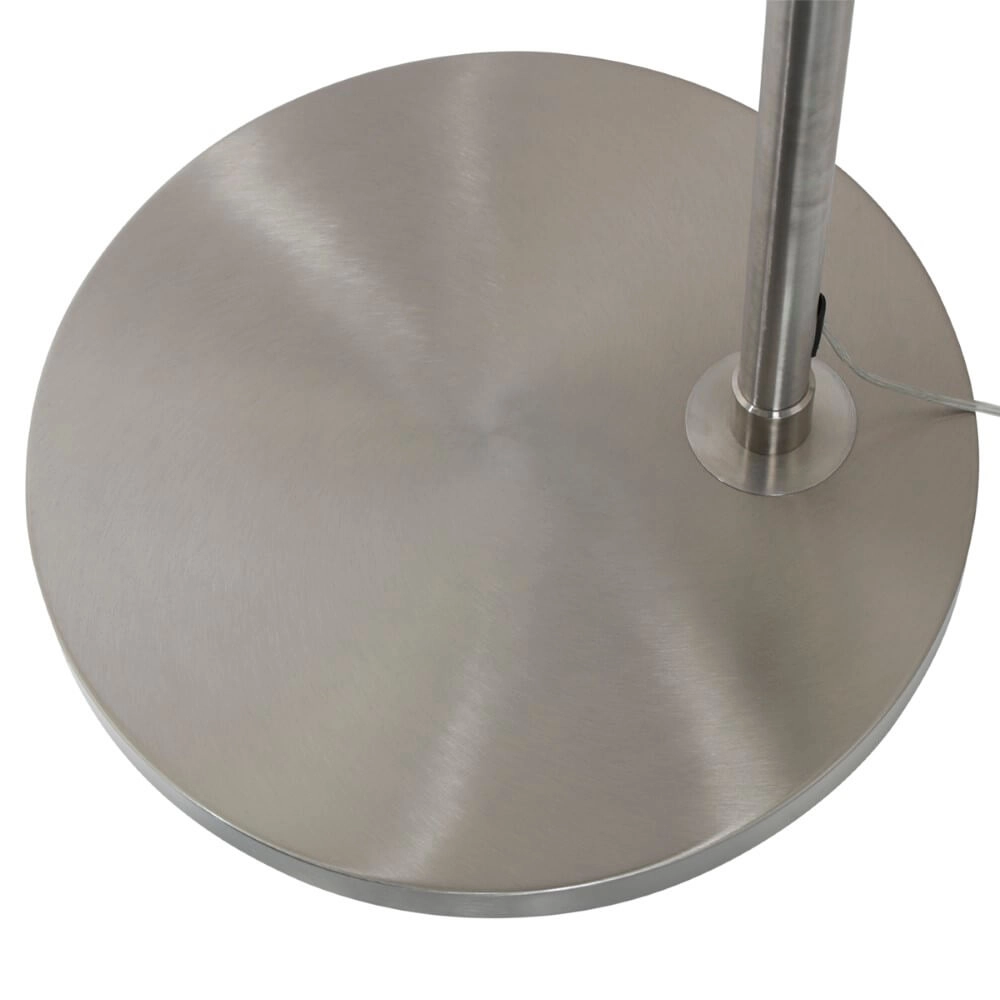 Booglamp Stresa RVS met zilver sizoflor lampenkap Steinhauer 8712746092905