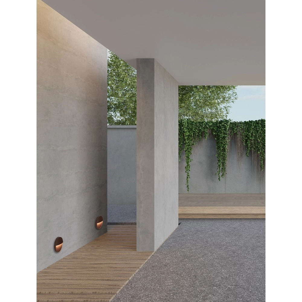 Ronde wandlamp Rodix roestbruin Lyora 5212017478917