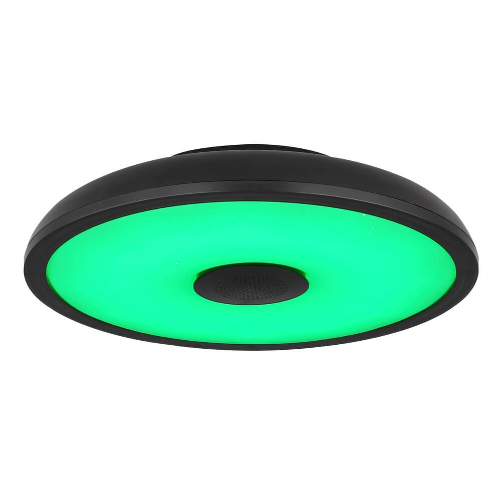 Zwarte plafonniere Raffy Ø 28cm Globo 9007371418848