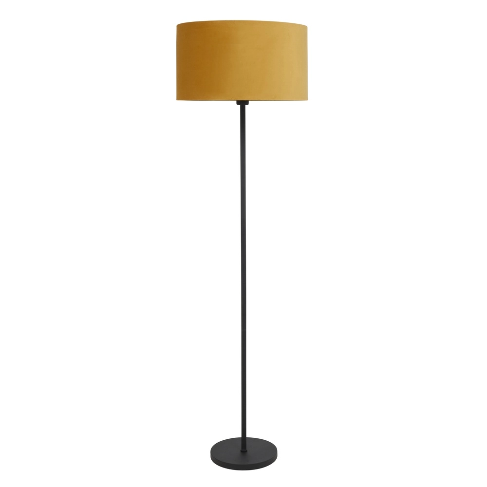 Vloerlamp Project zwart met gele kap Ø 45cm